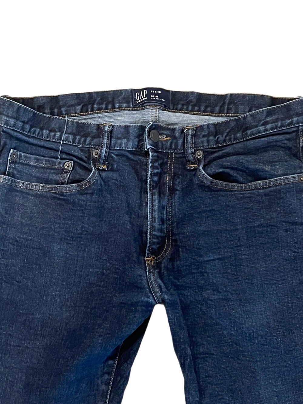 Mens Gap Dark Denim Slim Jeans - Picture 3 of 3